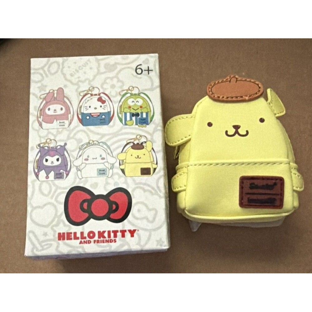 Loungefly Hello Kitty and Friends Pompompurin Yellow Mini Backpack Key Chain